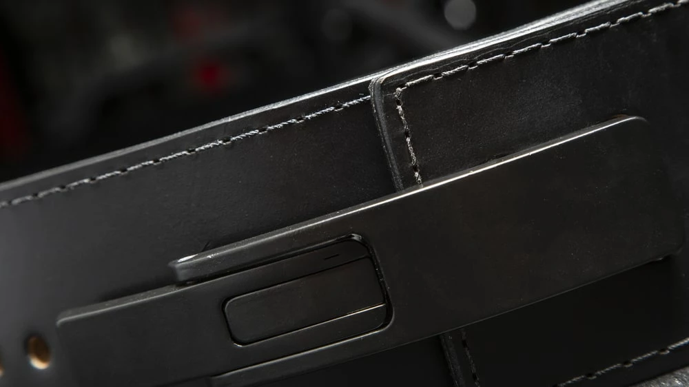 Pioneer Rogue Black Leather 13mm - 4" Lever Belt - Image 5