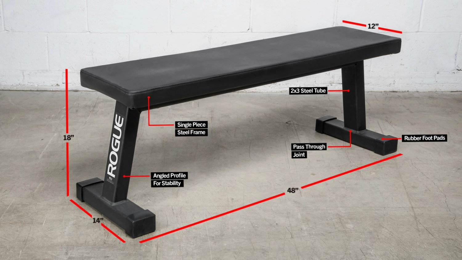 Rogue Fitness Rogue Flat Utility Bench 2.0 - Image 2