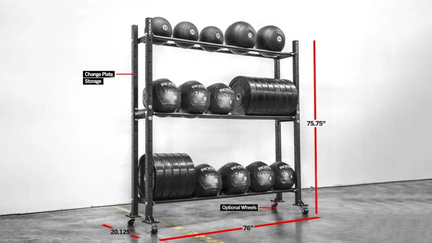 Rogue Fitness 3-Tier Mass Storage System - 70"