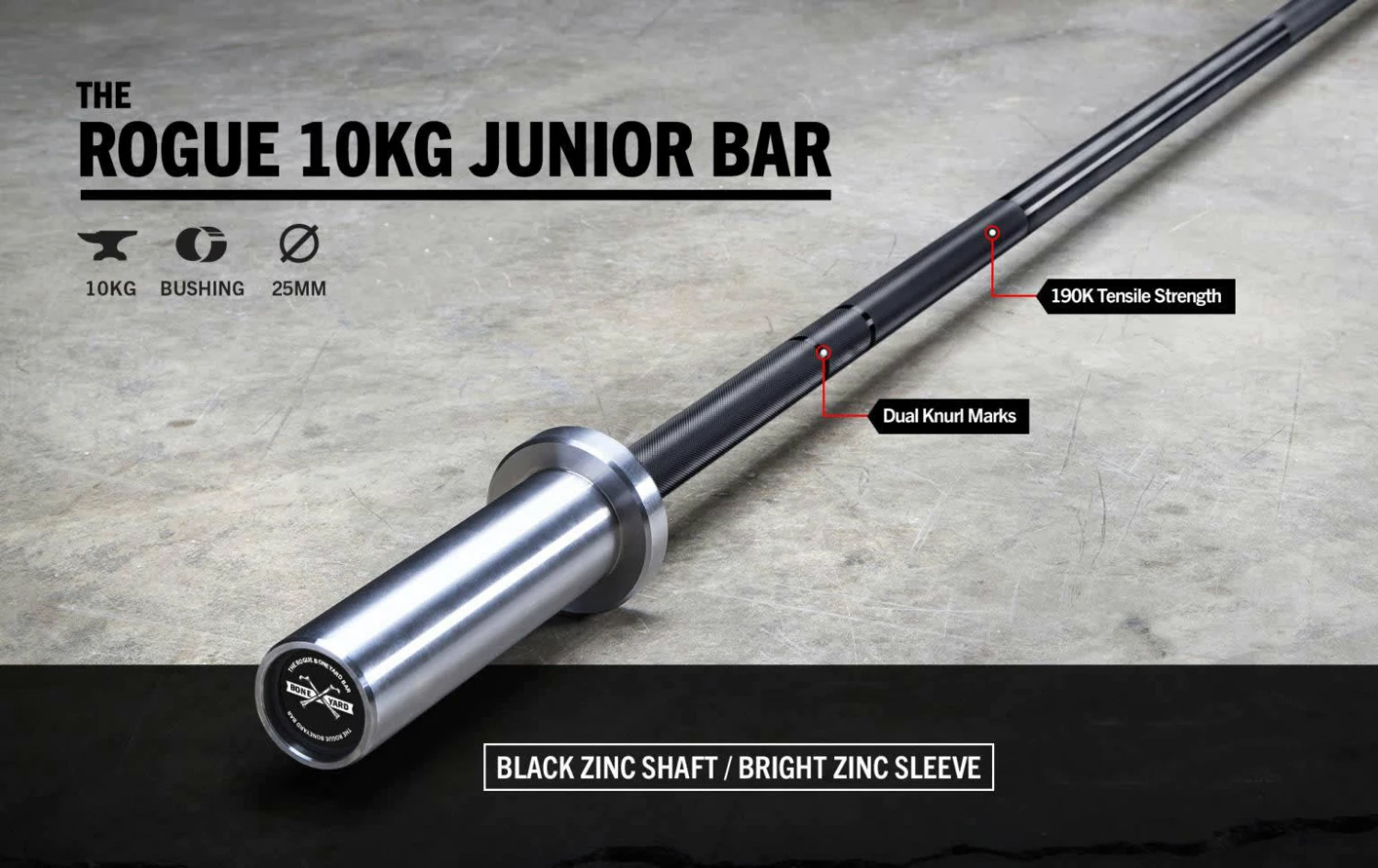 Rogue Fitness Boneyard Rogue 10KG Junior Bar